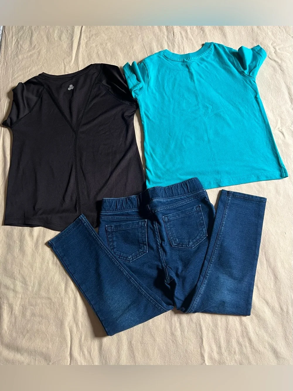 Sonoma Teal Kids Tee with Black Layered Top